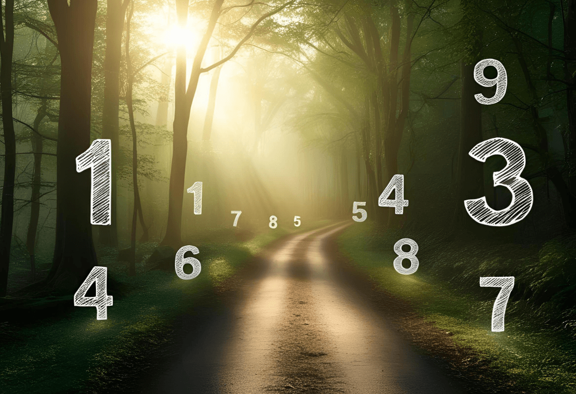 Illustration of a nexus of numbers and destiny