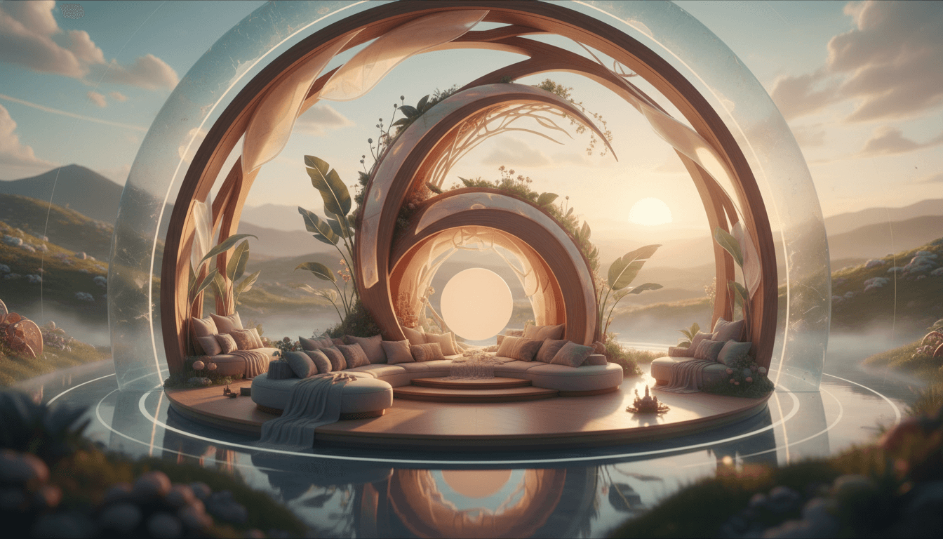 Comforting home, number six, with gentle light, a haven of nurturing.