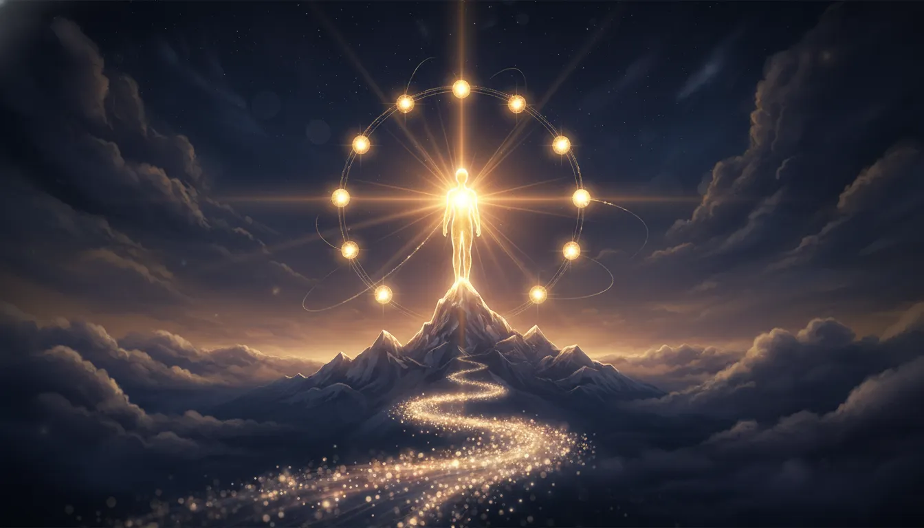 A radiant number 1, embodying leadership and inner strength.