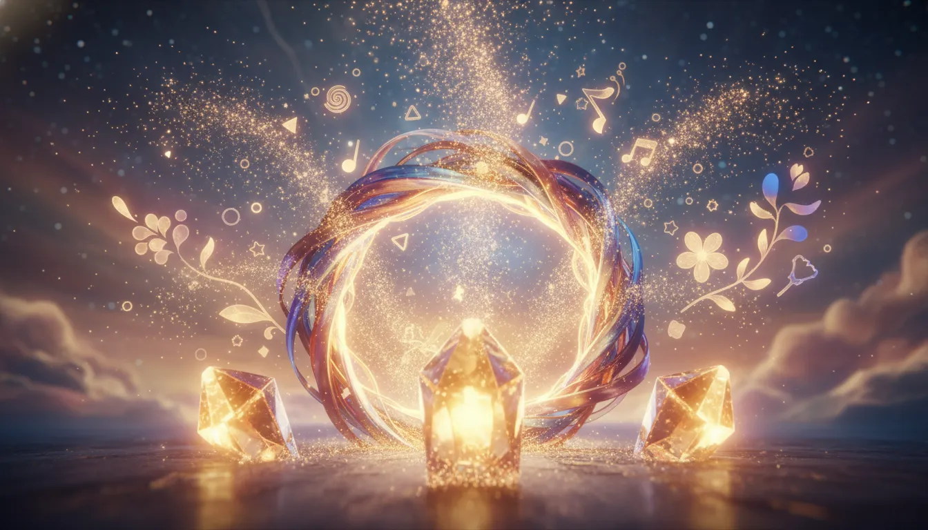 A glowing number 3 radiating creativity and potential.