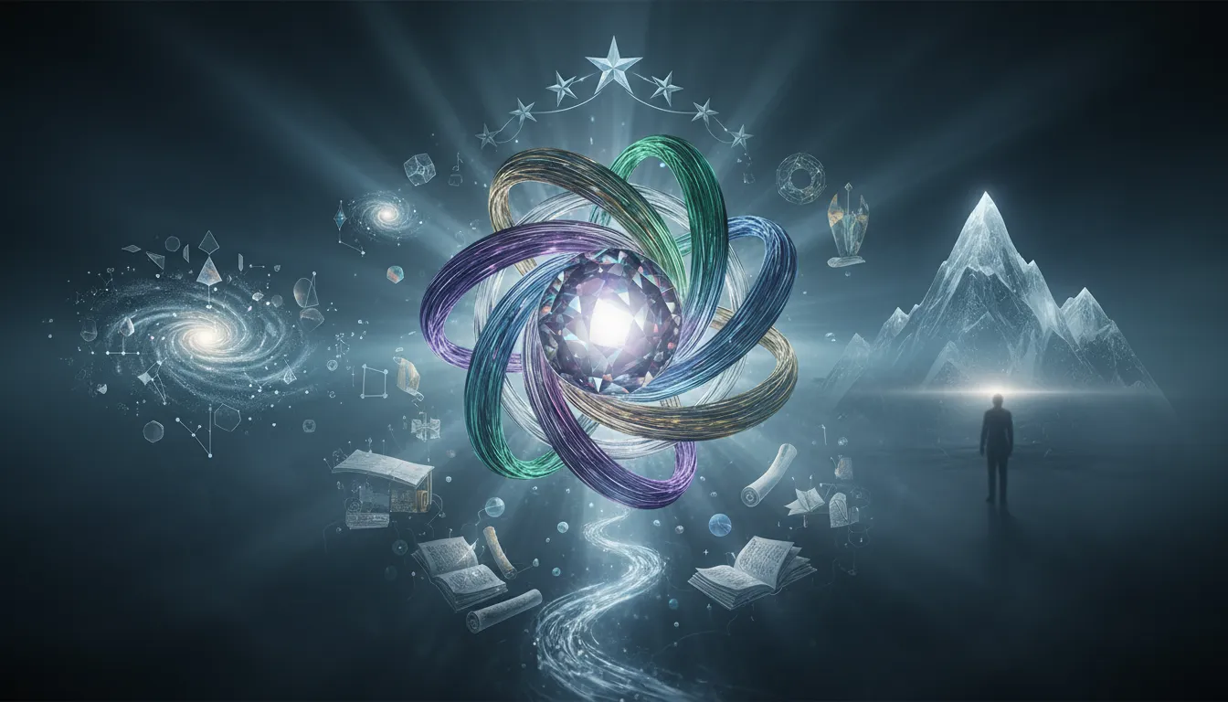 Abstract visualization unpacking the core characteristics and spirit of number seven.