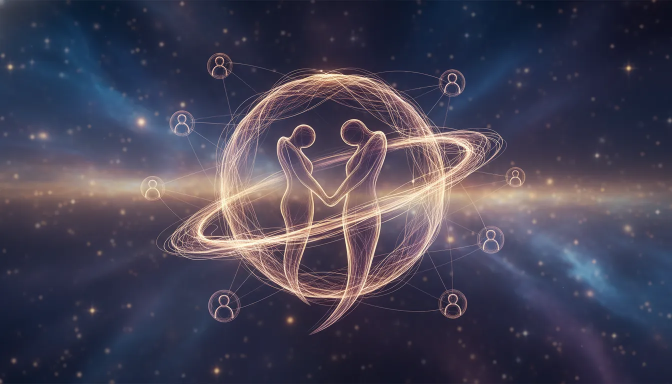 Intertwined threads forming connections, symbolizing Life Path Number 9 relationships.