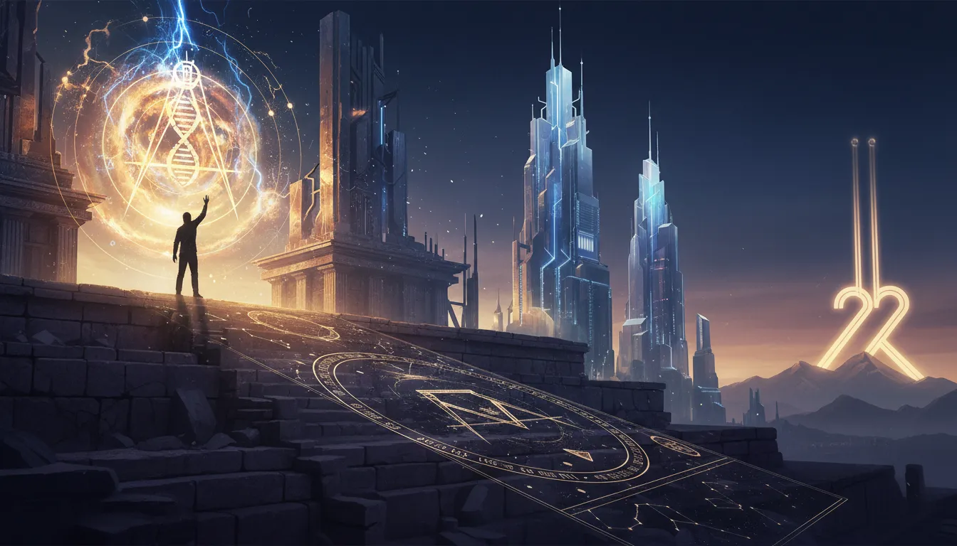 Visionary architect with a grand plan, embodying the Master Builder Life Path 22.