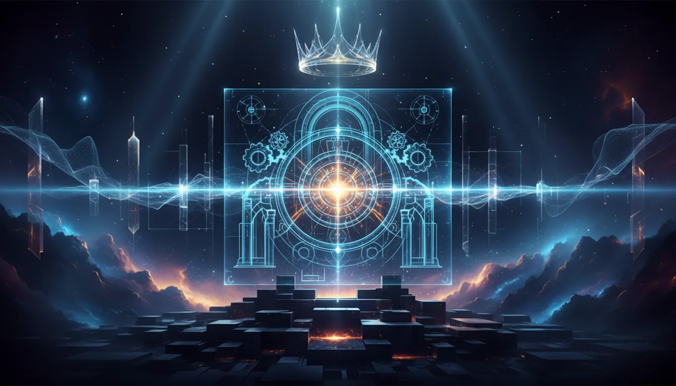 Blueprint schematic of master number 22, symbolizing power and foundational essence.