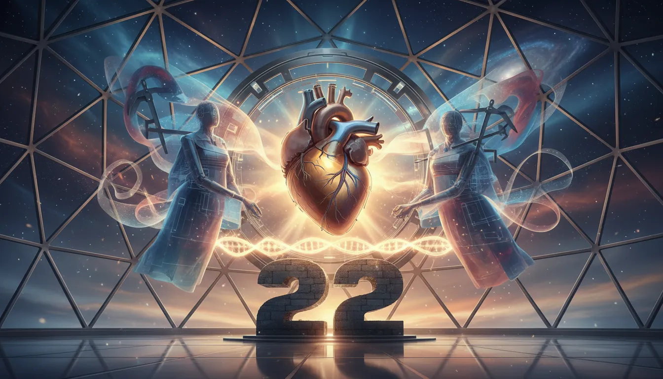 Architectural heart design representing Master Number 22's relationships.