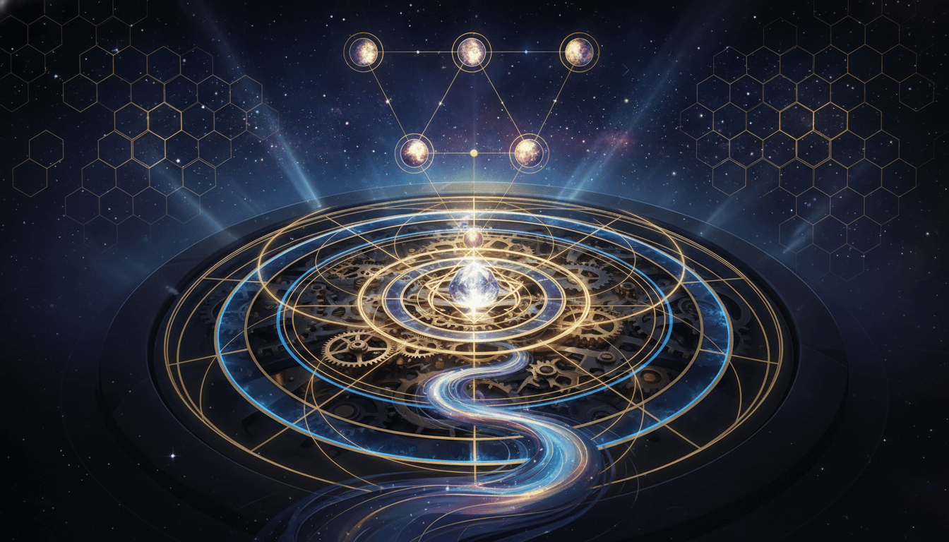 Stylized clock face demonstrating sexagesimal numerology, the foundation of time measurement.