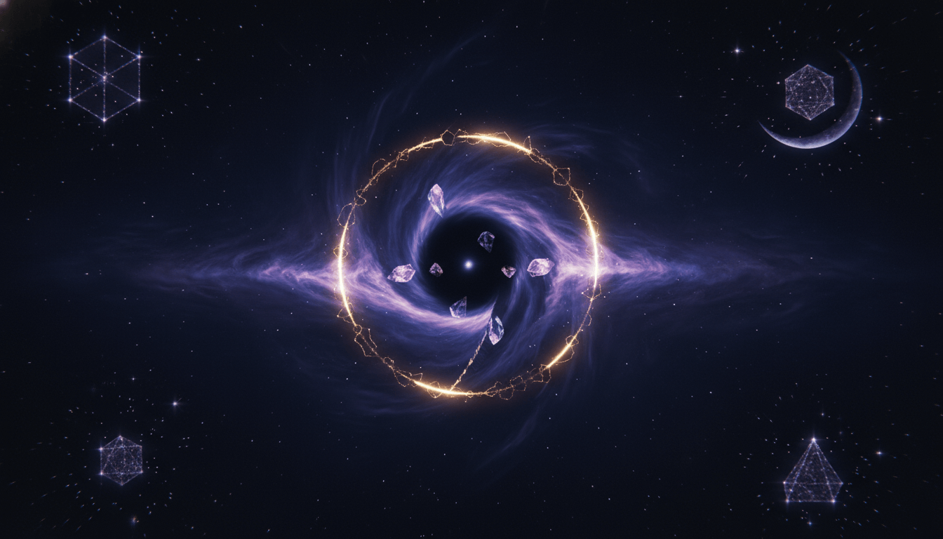 Number 9 glowing, emerging from a dark void, symbolizing recognition and completion.