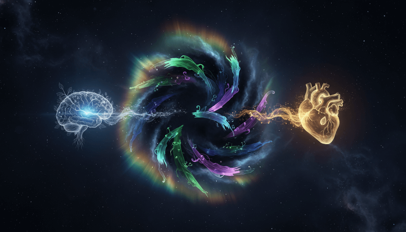 Swirling void with a fractured '3', symbolizing challenged creativity and health.