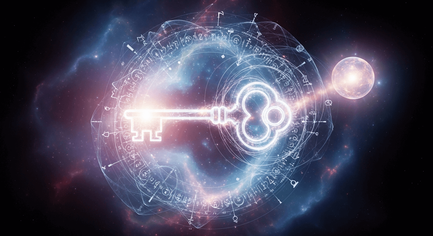 An series of stars in space forming a celestial key